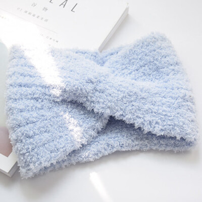 

Solid Color Stretchy Sport Headband Autumn Winter Warm Cotton Knit Headband