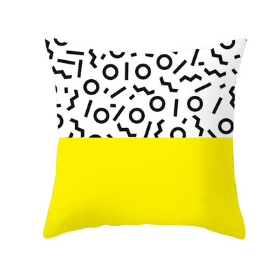 

〖Follure〗Yellow Polyester Pillow Case Sofa Car Waist Throw Cushion Cover Home Decoration