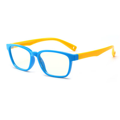 

Children Optical Glasses Flexible Bendable One-piece Safe Eyeglasses Plain Mirror Anti-blue Light Silicone Goggles Eyewear Frame