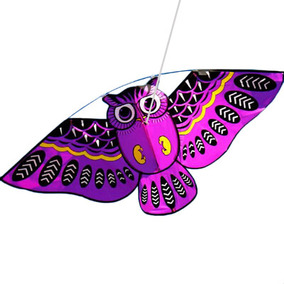 

〖Follure〗3D Owl Kite Ids Toy Fun Outdoor Flying Activity Game Children With Tail