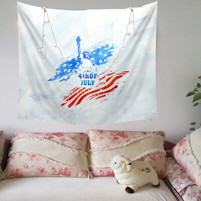 

Gobestart Independence Day Print Family Tapestry Light String Combination Wall Decor15x2m