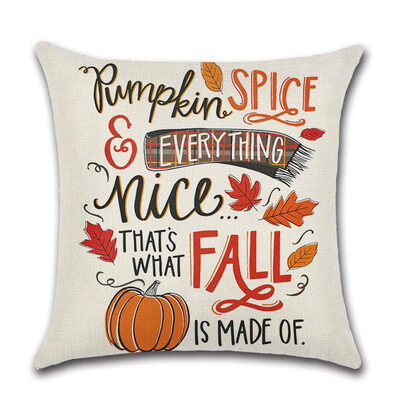

Thanksgiving Day Linen Pumpkin Truck Digital Printing Home Decoration Pillowcase