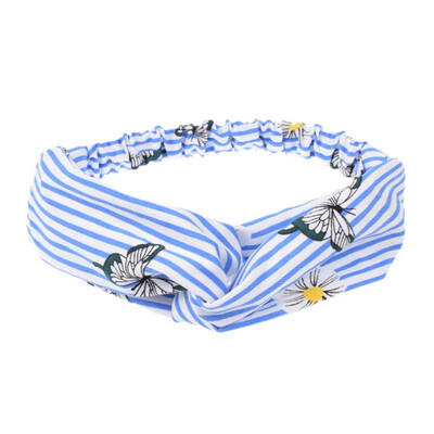 

Women Flora Printed Headband Rope Elastic Hair Bands Hair Gum Clip Women Female Turban Hair Accessories haarbanden voor vrouwen