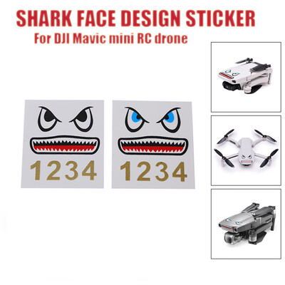 

Siaonvr Shark Face Design Sticker Decal Skin DIY Accessory For DJI Mavic Mini RC Drone