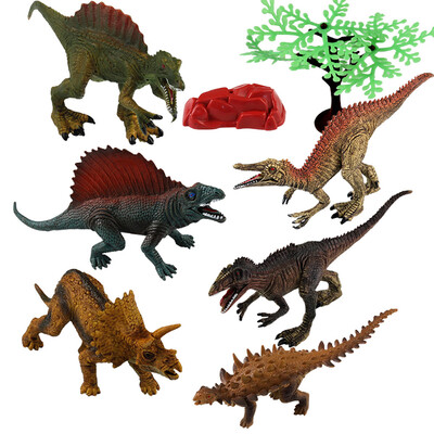 

YIWULA8PCS Simulated Animal Dragon Model Education Science Cartoon Model Playset Toys