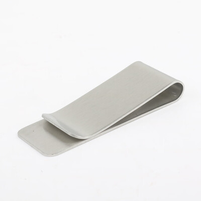 

Stainless Steel Money Clip Credit Card Holder Slim Wallet Silver Color