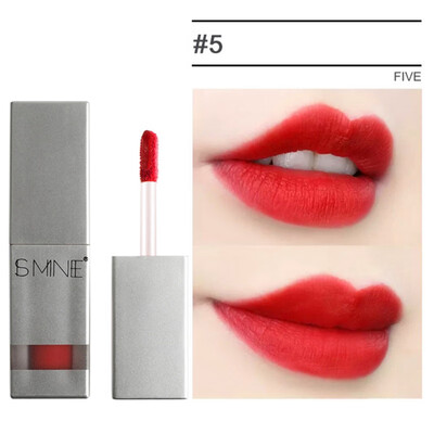 

Women Sexy Red Lipstick Moisturizing Waterproof Long-Lasting Matte Lip Gloss High-Grade Silver Tube Lip Glazed Makeup 2019