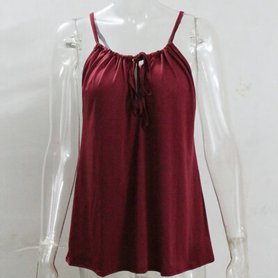 

Women Summer Top Fashion Solid Color Sexy Camisole Hanging Neck Sleeveless Ladies Bottoming Vest Top Women New Arrival