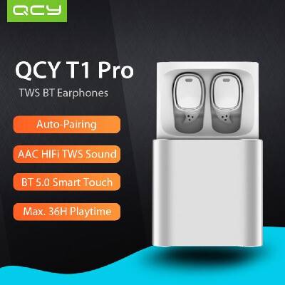 

Xiaomi QCY T1 Pro TWS BT Wireless Earphone Mini Sports Earbuds with Mic Wireless Headsets Touch Control with Charging Case For iOS