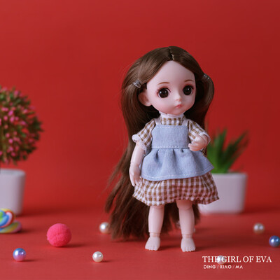 

〖Follure〗Fashion Girl Joints Doll Simulation 3D Doll Cuddle Gift Soft Body For Girl Toy