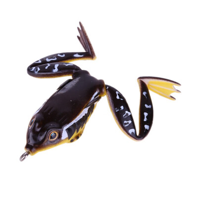 

2018 New 5CM Fishing Lure Frog Style Fishing Accessories Artificial Bait Whopper Plopper Easy Shiner Silicone Lure 1 pc