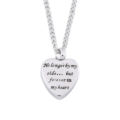 

Silver Forever In My Heart Memorial Pendant Urn Necklace Ashes Holder Casket TOP