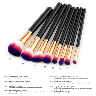 

8 Pcs Makeup Brush Set High Quality Soft Taklon Hair Professional Makeup Artist Brush Tool Kit