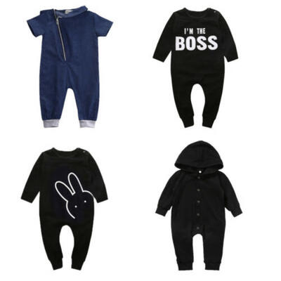 

Kids Baby Boy Girl Long Jumpsuit Romper Bodysuit Cotton Clothes Outfit Summer