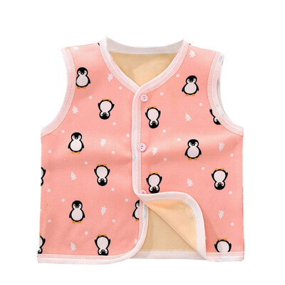 

Cute Autumn Winter Casual Fashion Baby Cartoon Printing Sleeveless Waistcoats Kids Vests