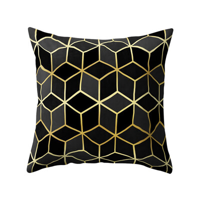 

〖Follure〗Rose Black Gold Cushion Cover Square Pillowcase Home Decoratio
