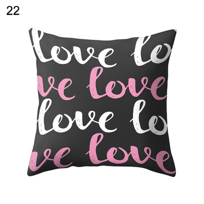 

Love Heart Happy Romantic Pillow Case Cushion Cover Sofa Bed Car Office Decor