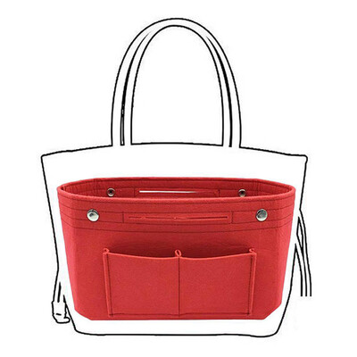 

Toponeto Womens Handbag Organizer Bag Purse Insert Bag Felt MultiPocket Tote Useful Bag