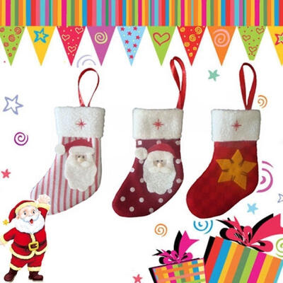 

Christmas Santa Sack Candy Stocking Gift Father XMAS Present Filler Socks