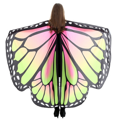 

Rotating Butterfly Shawl Decorated Women Butterfly Print Chiffon Beach Scarvesbelly Dance Butterfly Wings For Dance Adults Kids