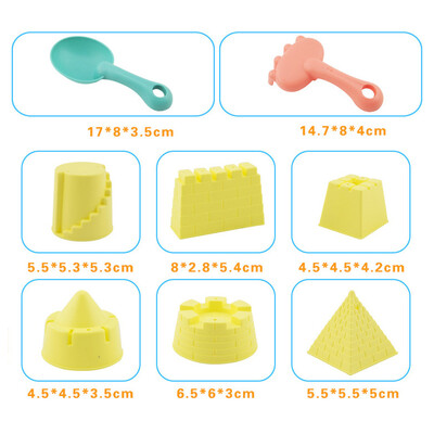 

YIWULA8PCS TPE Sand Beach Kids Beach Castle Bucket Spade Shovel Rake Water Tools Toys