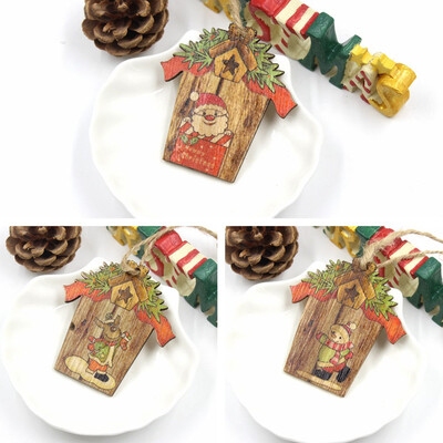 

Diy Tree Wooden Pendants Ornaments For Christmas Party Xmas Tree Ornaments Kids Gifts Decorations
