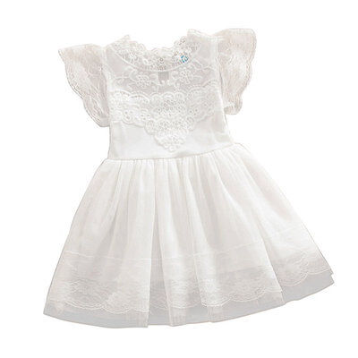 

Baby Girl Lace Tutu Dress Summer Hollw Out Sundress Kids Formal Birthday Wedding Party Clothes