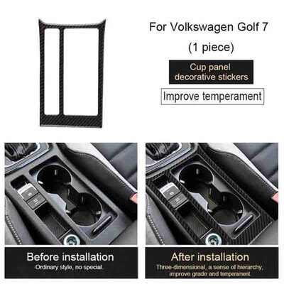 

Replacement For Golf7 MK7 2013-2017 Cup Holder Panel Decorative Stickers Decorative Frame Cover Trim