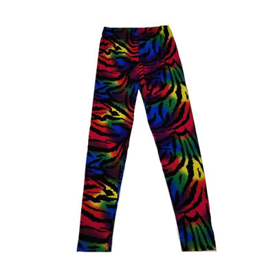 

Popular Color Neon Leopard Print Leggings Female Stretch Milk Silk Tight Pants Neon Zebra Leopard Leggings New