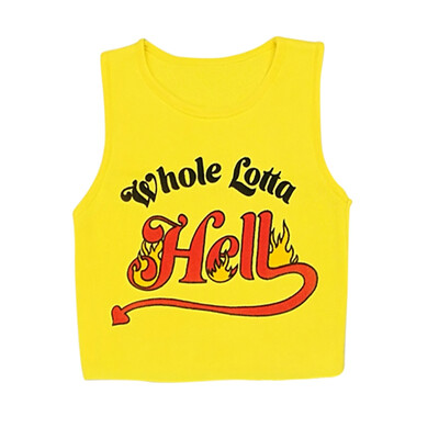

Women Tops Summer New Style All-match summer top Concise Slim Fit Letter Printed Sleeveless Camisoles Top