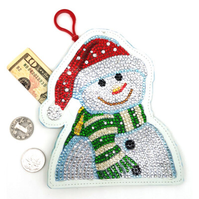

Christmas Themed DIY Diamond Painting Coin Purse Handmade Phone Charms Keychain Pendant Mosaic Making Supplies Kit