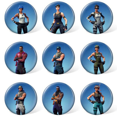 

Fortnite Fashion Delicate Pin Brooch Tinplate Gift for Teen Adults Fans - 9PCS