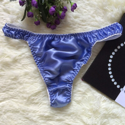 

Womens Elastic Lingerie Triangle Silk Thongs Knickers Bikini Underpants Panties