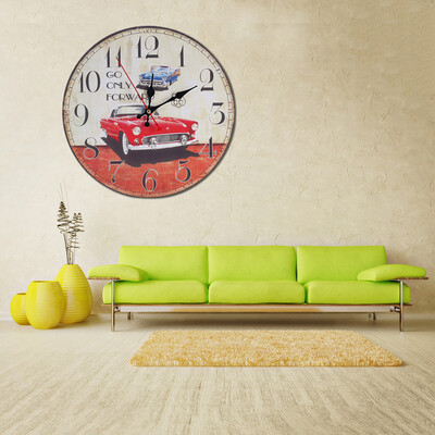 

Gobestart Vintage Style Non-Ticking Silent Antique Wood Wall Clock for Home Kitchen Office