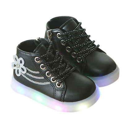 

Children Shinning Sneakers Footwear Kids LED Flashing Boot Baby Girls Casual Shoes with Light