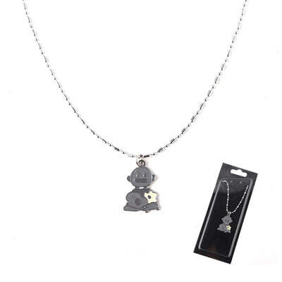 

KPOP BTS Bangtan Boys Cartoon Necklace Metal Alloy Jewelry Women Girl Student