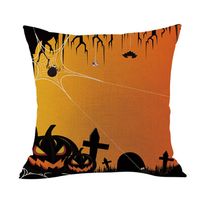 

〖Follure〗Halloween Pillowcase Cushion Case Home Decoration Linen Cushion Cover