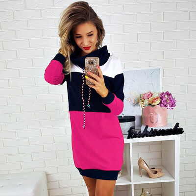 

Tailored Women Collared Long Sleeve Dress Ladies Casual Bodycon Short Mini Sundress