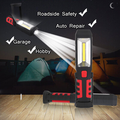 

〖Follure〗COBLED Rechargeable Work Light Magnet Flashlight with Hook Folding Torch Lamp