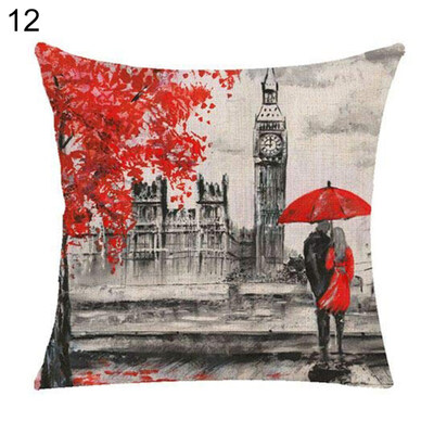 

Striped Seashell Tower Flower Pillow Case Cushion Cover Sofa Bed Car Cafe Decor