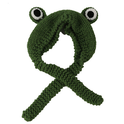 

Hand-woven wool enbies with warm ear set womens autumn&winter Korean version cute ins knitted foldable earcups