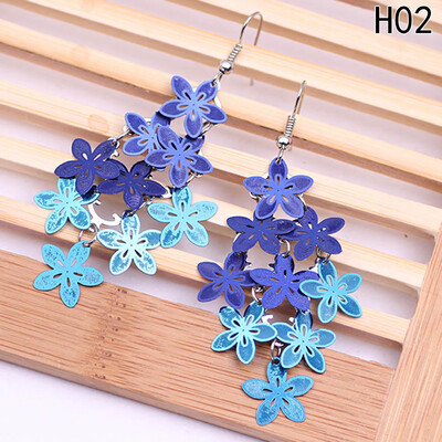 

Violet Blue color Jewelry Drop Flower Earrings for Women Dragonfly Owl Jewelry gifts New Fashion