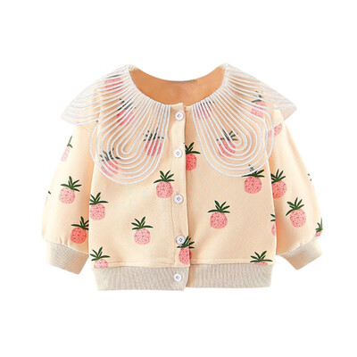 

Kid Spring Clothes Sweet Baby Girls Cardigan Autumn Cotton Sweater Top Baby Children Clothing Girls Knitted Cardigan Sweater