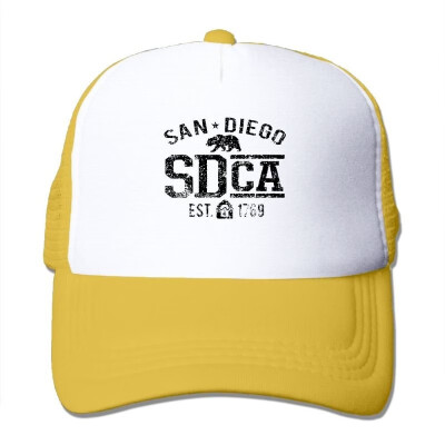 

San Diego California Established 1769 Summer Sun Protection Mesh Cap Baseball Hat Cap Adjustable