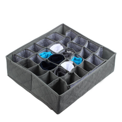 

〖Follure〗30 Cells Bamboo Charcoal Ties Socks Drawer Closet Organizer Storage Box