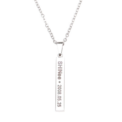 

KPOP SHINee Member Titanium Birthday Pendant Necklace Perfect Gift for FANS