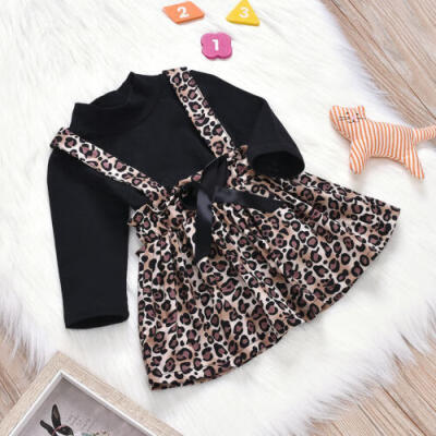 

UK 2PCS Newborn Toddler Kids Baby Girl T-Shirts Tops Skirts Dress Autumn Clothes