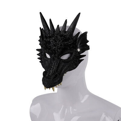 

3D Dragon Mask Half Face Mask Teens Halloween Costume Party Cosplay Decor
