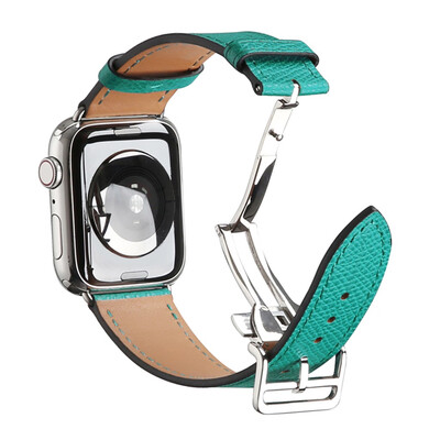 

〖Follure〗Butterfly buckle Leather Wrist Watch Strap Band For IWatch 4 Apple Watch 44mm