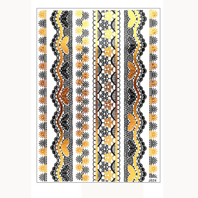 

〖Follure〗Glittery Metalic Tattoo Sticker Fluorescent Waterproof Gold Silver Tattoo